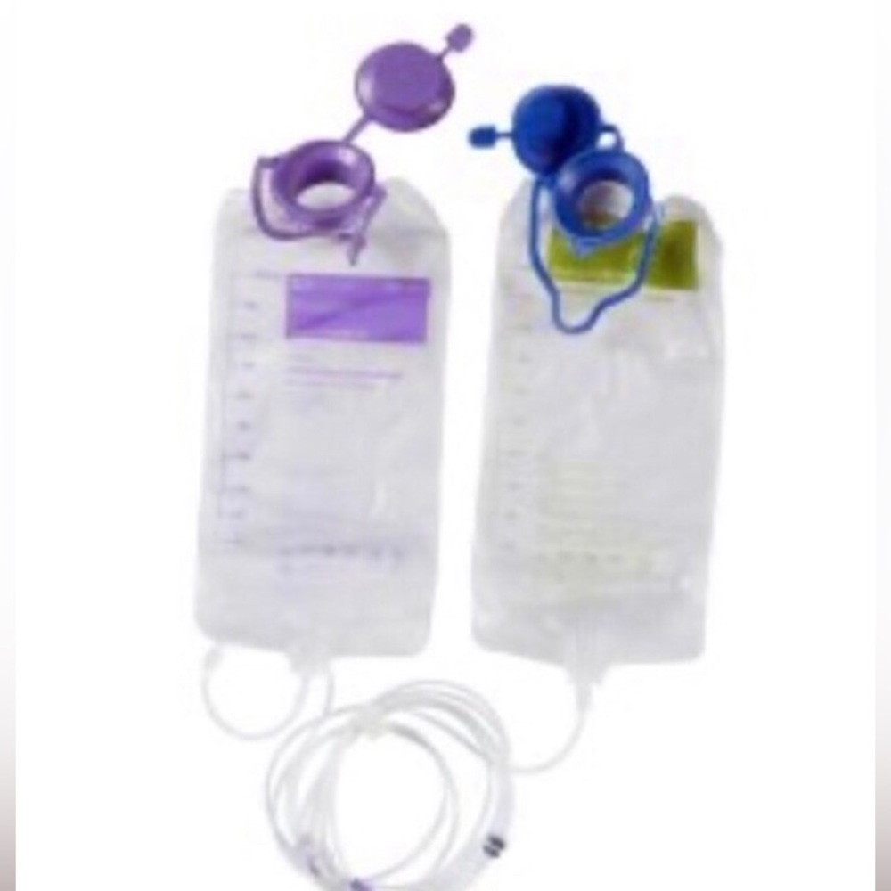 4 Kangaroo Joey Dual Bag Feed Set - 1000 mL Flush Set 763662 New Factory…